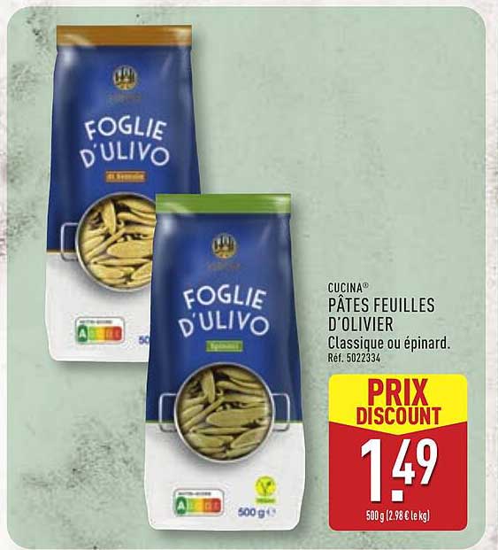 Cucina PÂTES FEUILLES D'OLIVIER