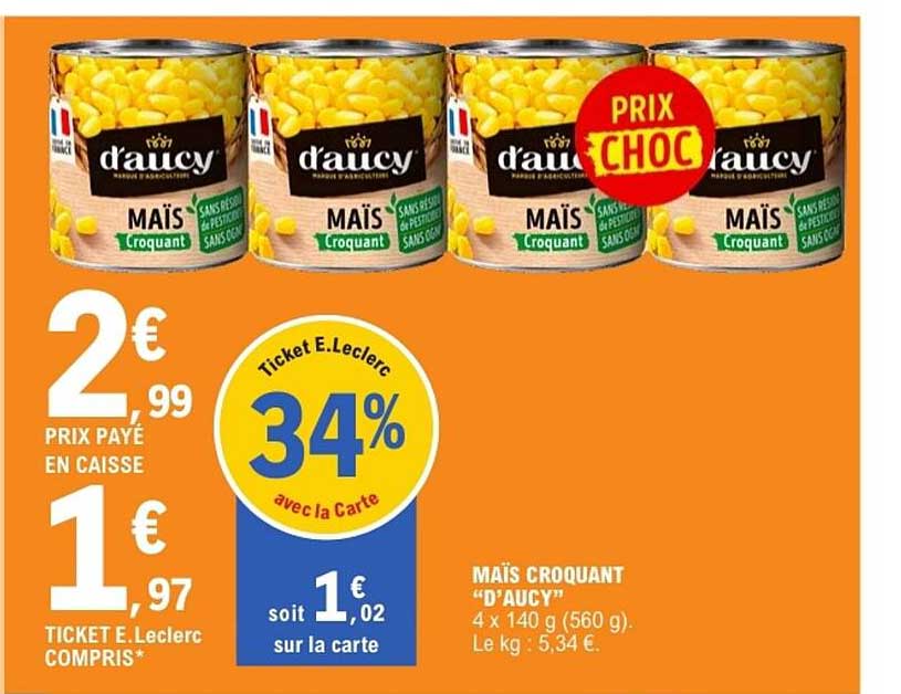 d'aucy Maïs Croquant