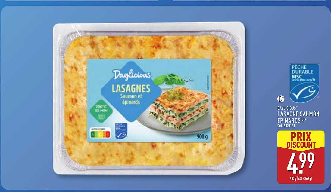 Daylicious Lasagnes Saumon et épinards