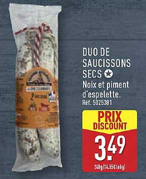 DUO DE SAUCISSONS SECS