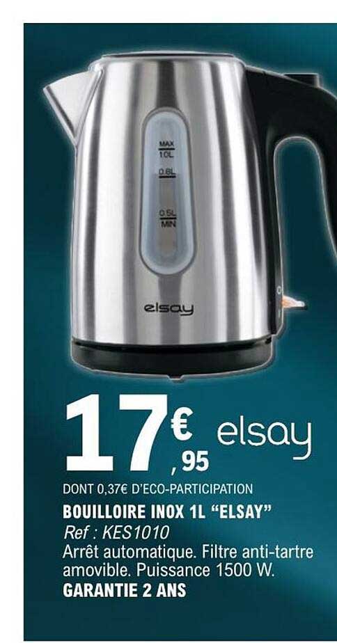 Elsay Bouilloire inox 1L