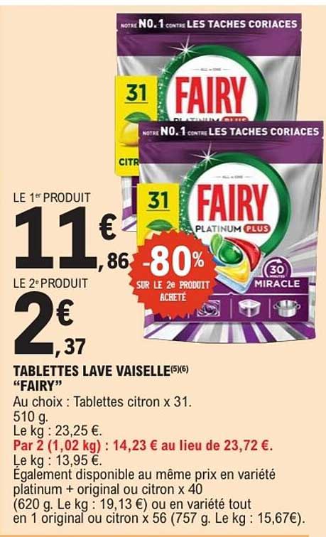FAIRY Tablettes lave vaisselle