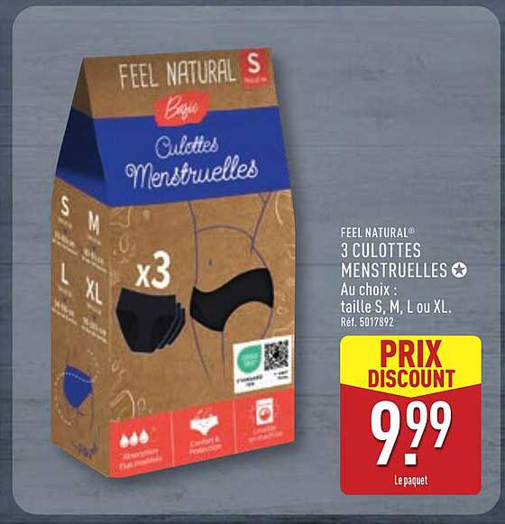 FEEL NATURAL 3 CULOTTES MENSTRUELLES