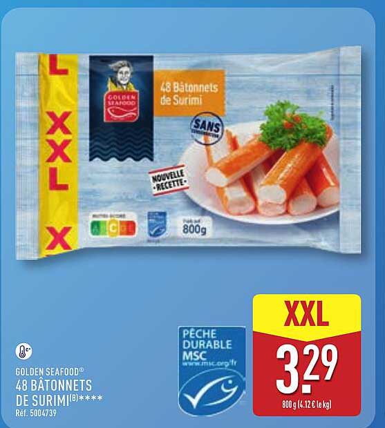 GOLDEN SEAFOOD 48 Bâtonnets de Surimi