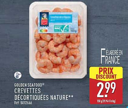 GOLDEN SEAFOOD CREVETTES DÉCORTIQUÉES NATURE**