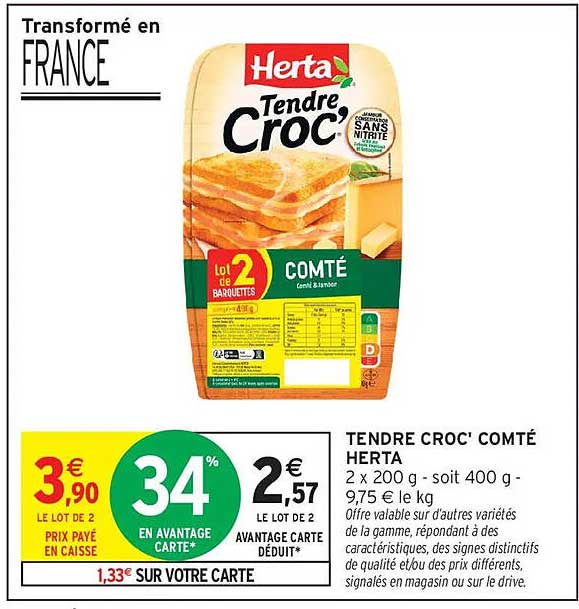 Herta Tendre Croc' Comté