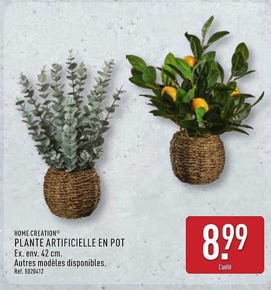 HOME CREATION® PLANTE ARTIFICIELLE EN POT