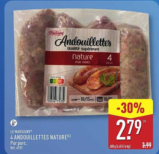 LE MARSIGNY 4 ANDOUILLETTES NATURE