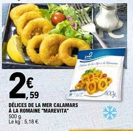 Marevita Délices de la mer calamars à la romaine