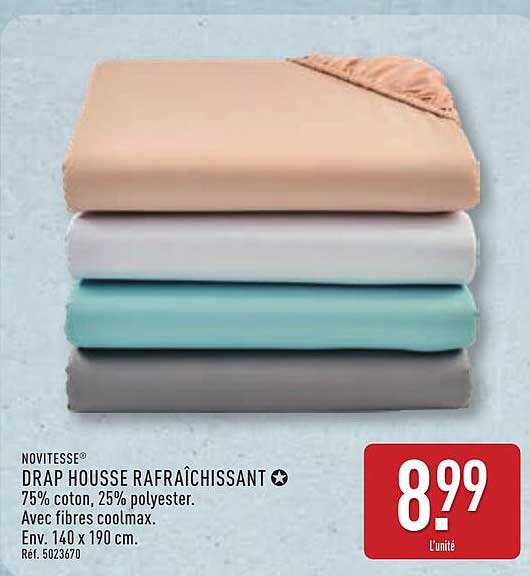 NOVITESSE DRAP HOUSSE RAFRAÎCHISSANT
