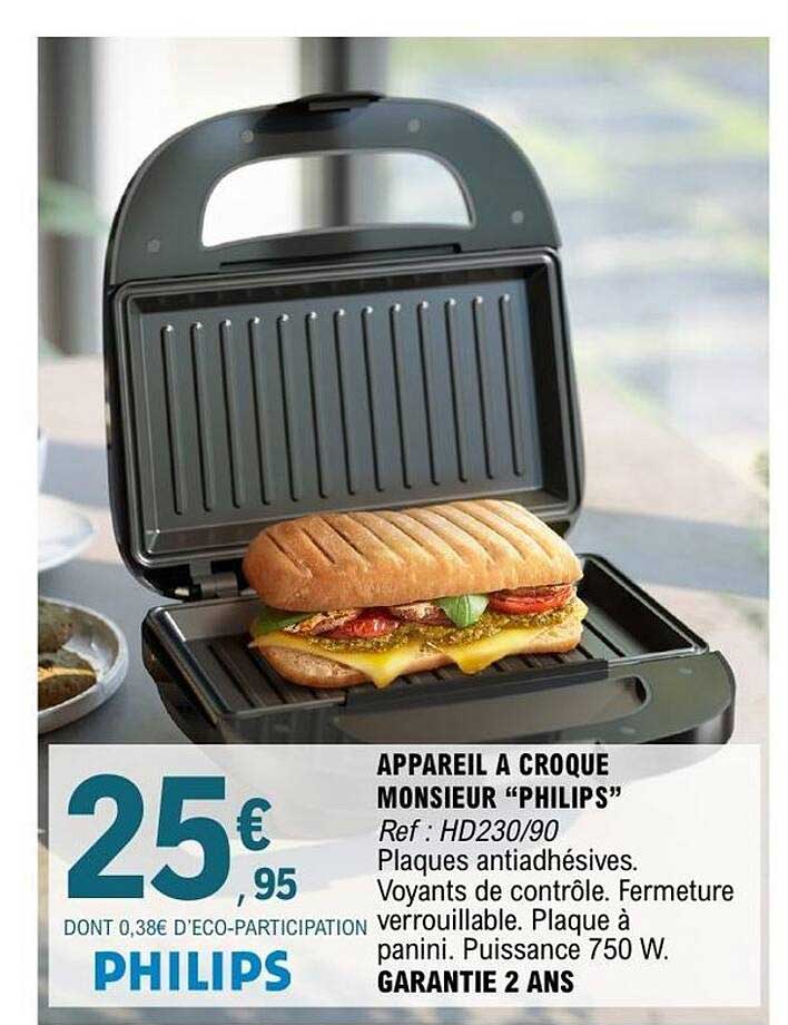 PHILIPS APPAREIL A CROQUE MONSIEUR