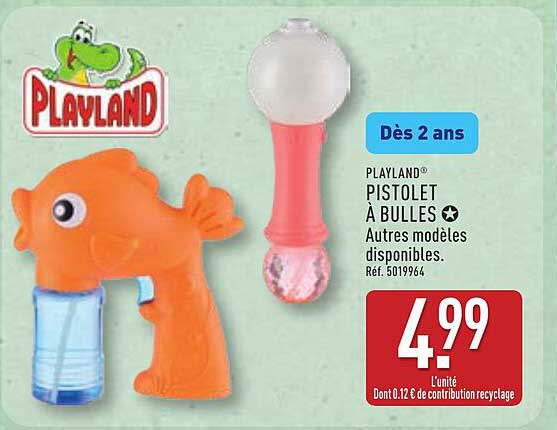 PLAYLAND PISTOLET À BULLES