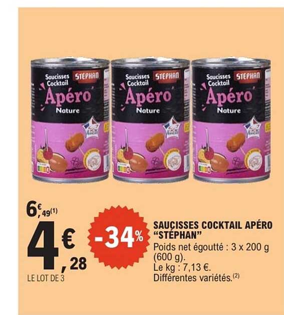 Saucisses Cocktail Apéro STEPHAN