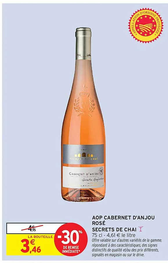 Secrets de Chai Cabernet d'Anjou Rosé