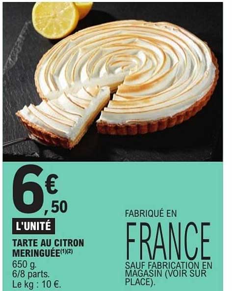 Tarte au citron meringuée