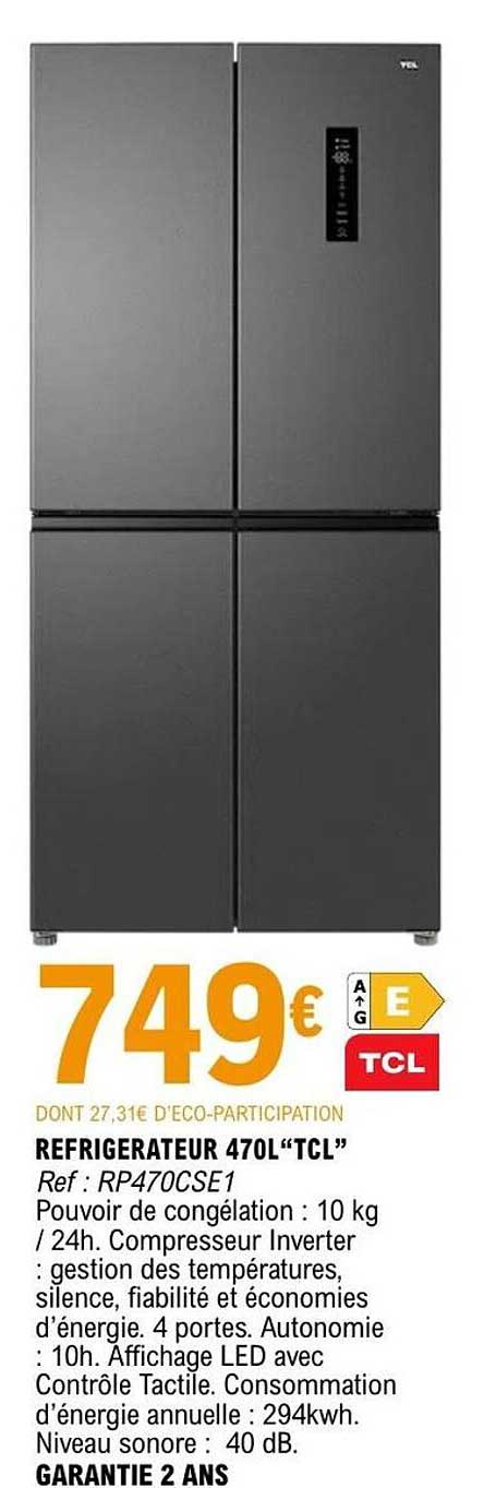 TCL REFRIGERATEUR 470L