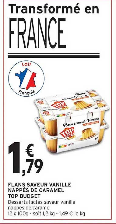 TOP BUDGET Flans saveur vanille nappés de caramel