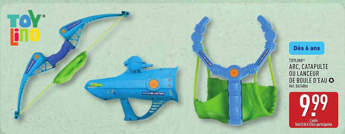 TOYLINO ARC, CATAPULTE OU LANCEUR DE BOULE D'EAU