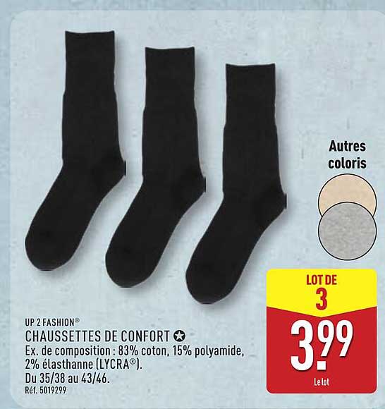 UP 2 FASHION CHAUSSETTES DE CONFORT