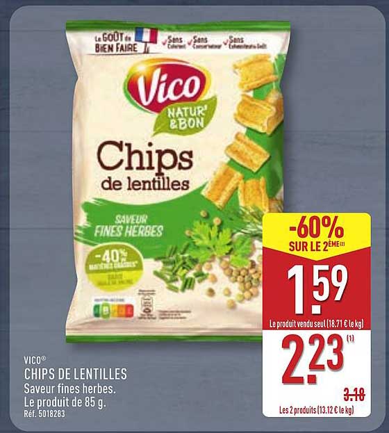 Vico Chips de lentilles
