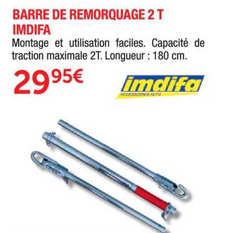 barre de remorquage 2 tonnes imdifa
