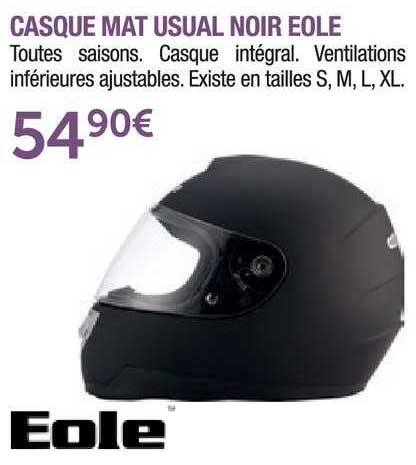 casque mat usual noir eole