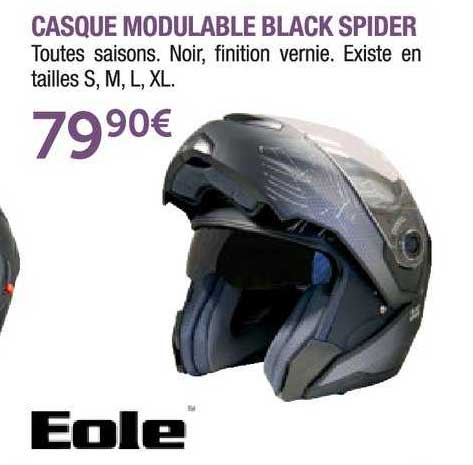 casque modulable black spider eole