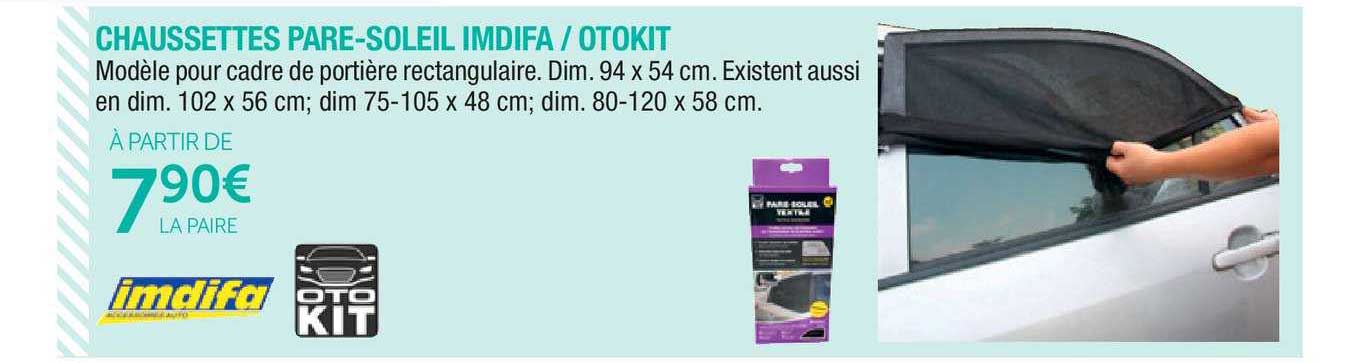 chaussettes pare soleil imdifa otokit