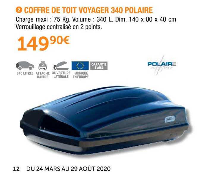 coffre de toit voyager 340 polaire