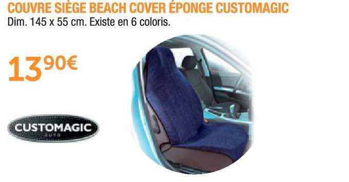 Couvre Siège Beach Cover éponge Customagic
