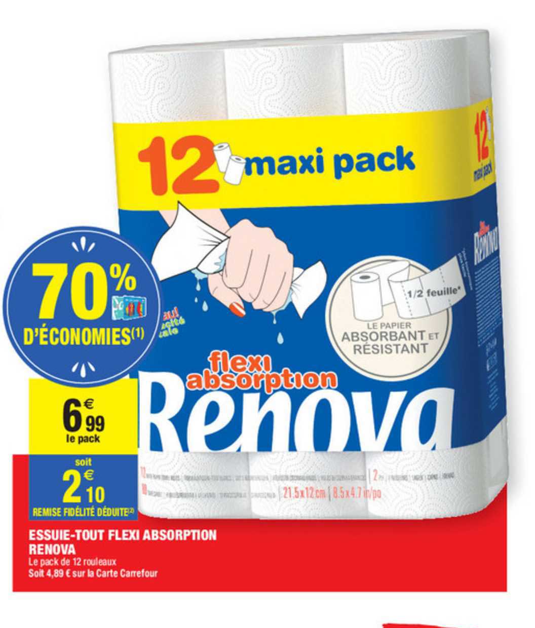 essuie tout flexi absorption renova