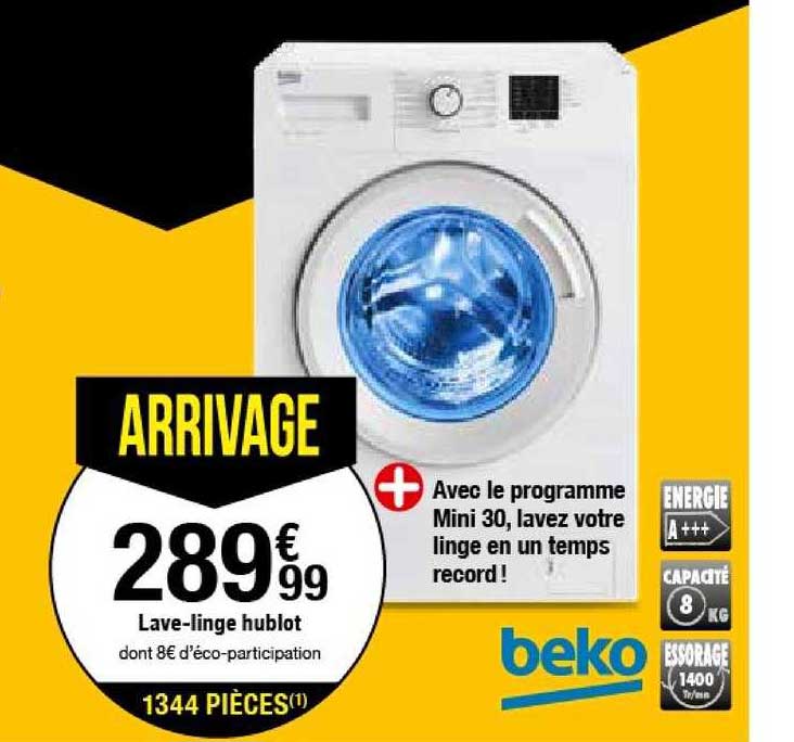 lave linge hublot beko