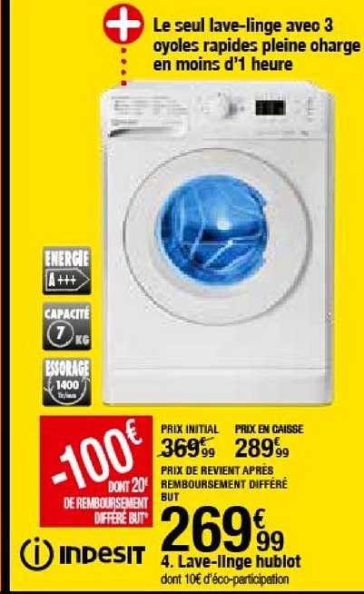 lave linge hublot indesit
