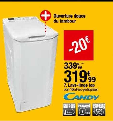 lave linge top candy