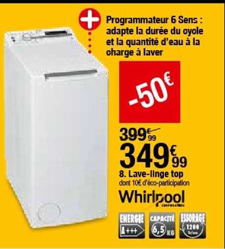 lave linge top whirlpool