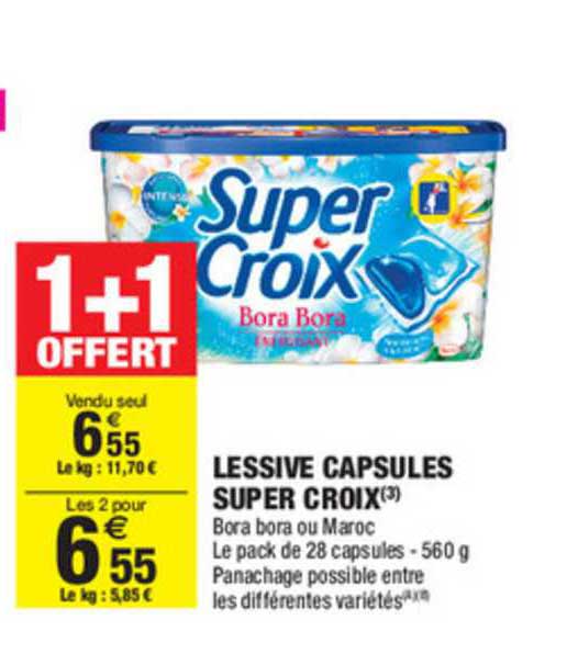 Lessive Capsule Super Croix  1+1 Offert
