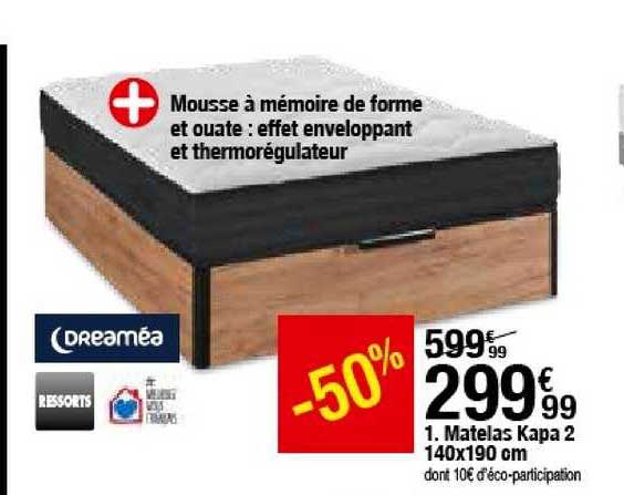 matelas kapa 2 140x190 cm dreaméa