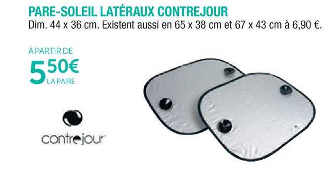 pare soleil latéraux contrejour