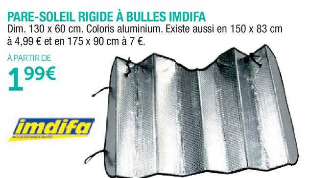 pare soleil rigide à bulles imdifa