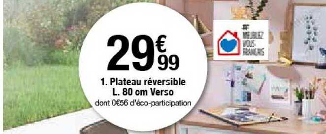 plateau réversible verso