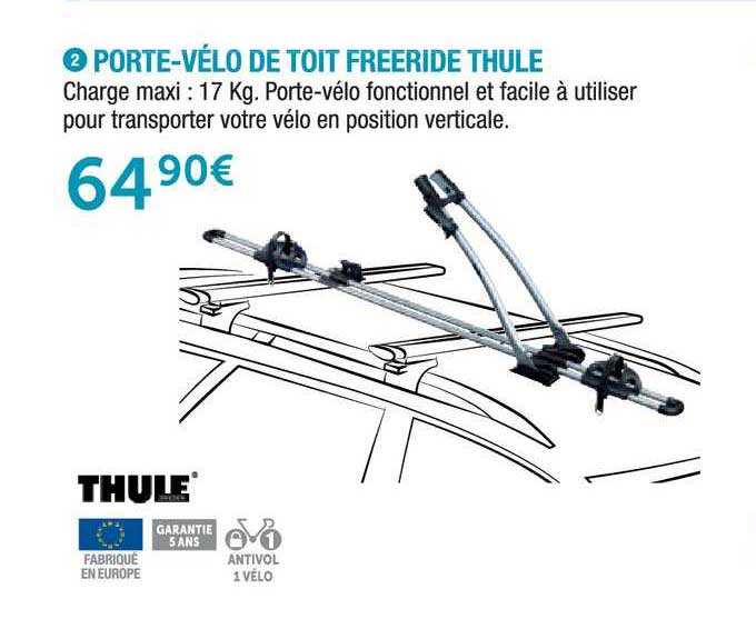 porte vélo de toit freeride thule