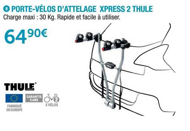 porte vélos d attelage xpress 2 thule