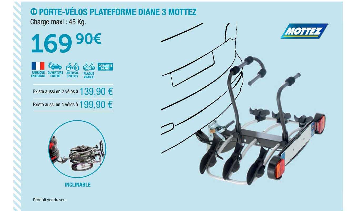 porte vélos plateforme diane 3 mottez