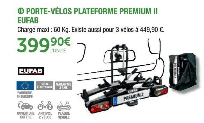 porte vélos plateforme premium ii eufab