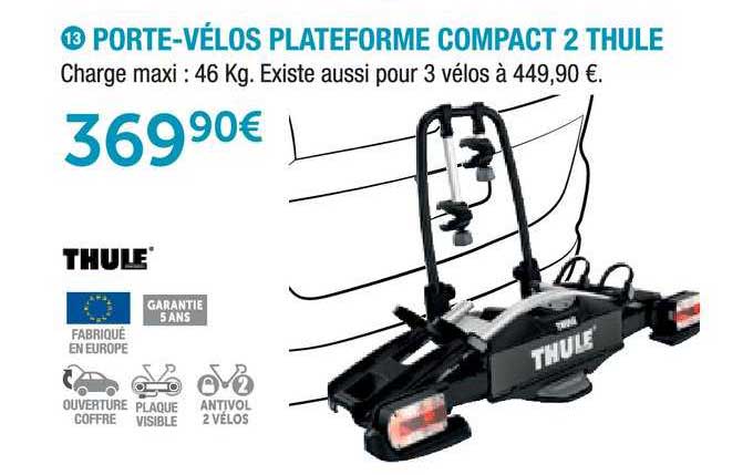 portes vélos plateforme compact 2 thule