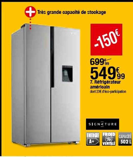 Réfrigérateur Américain Signature