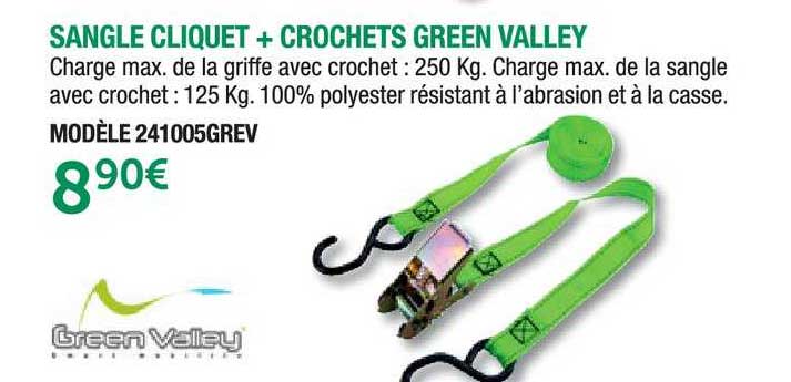 sangle cliquet + crochet green valley
