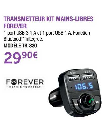 transmetteur kit mains libres forever