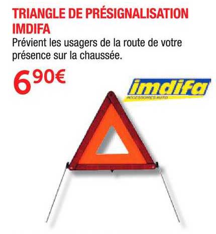 triangle de présignalisation imdifa