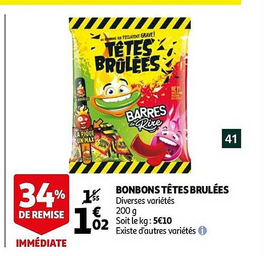 bonbons têtes brûlées
